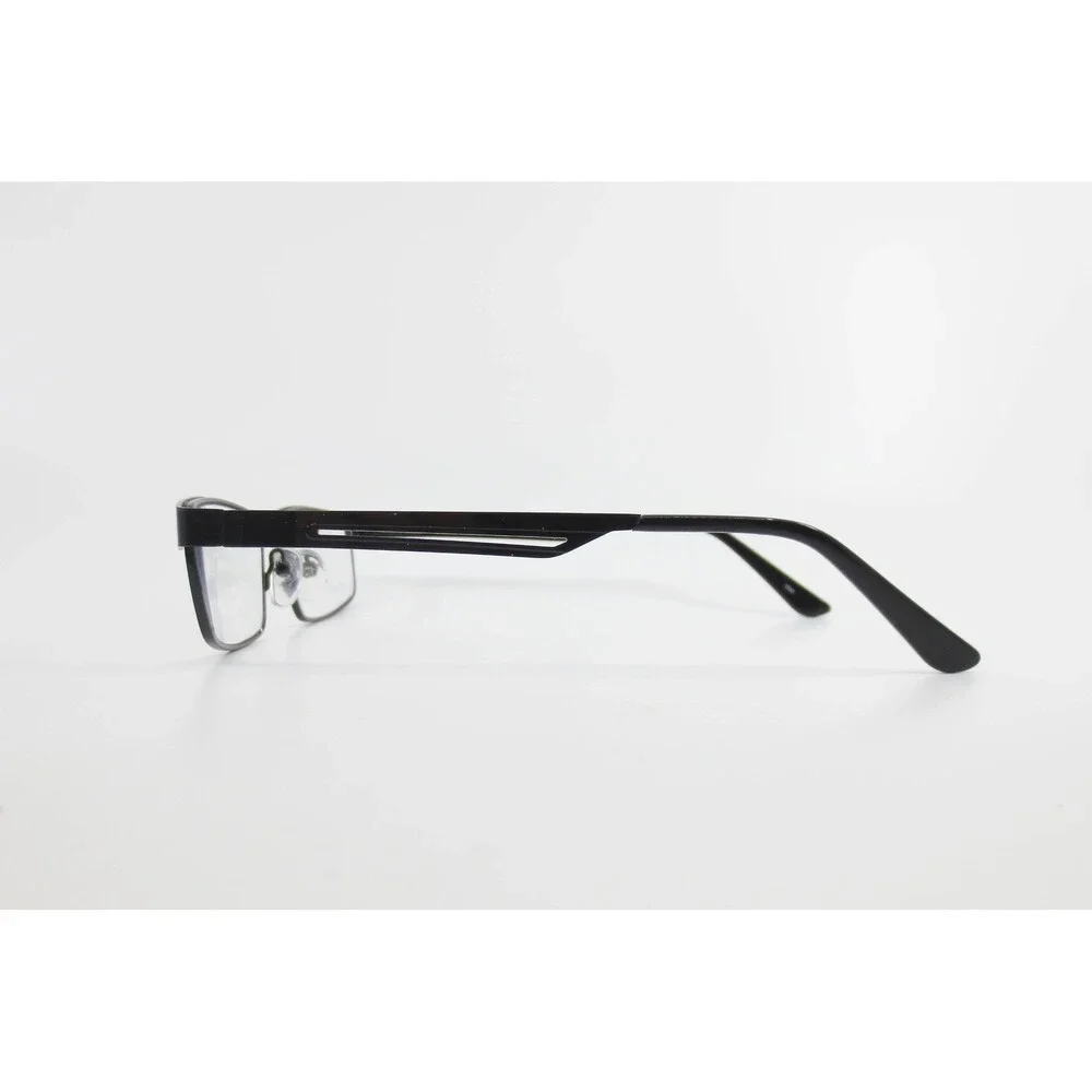 Robert Mitchel RM 202122 BK Black Rectangular Eyeglass Frames 52-16-140 Mens